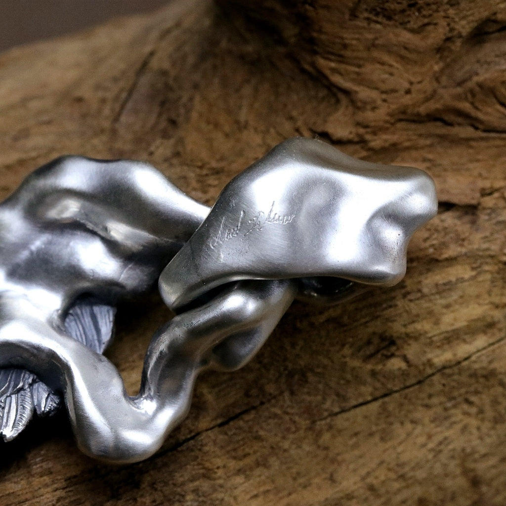 【Silver Monsters】日本雕畫雙絕 Dual Flow 手做原創 行雲流水 鳳凰展翅 純銀吊墜