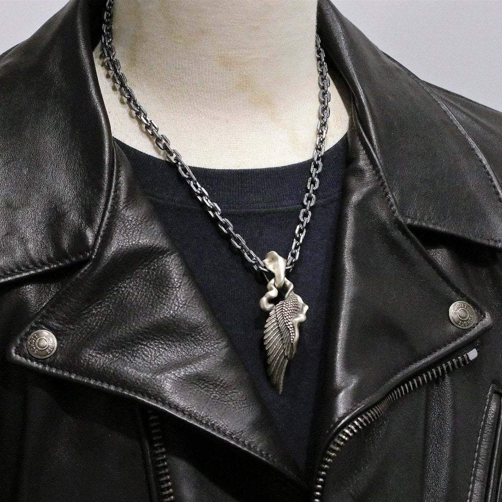 【Silver Monsters】日本雕畫雙絕 Dual Flow 手做原創 行雲流水 鳳凰展翅 純銀吊墜